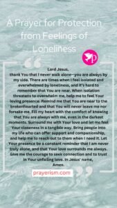 A Prayer for Protection from Feelings of Loneliness