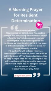 A Morning Prayer for Resilient Determination