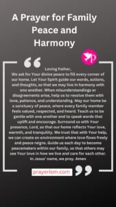 A Prayer for Family Peace and Harmony