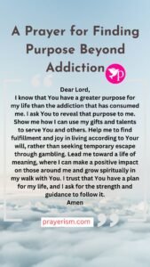 A Prayer for Finding Purpose Beyond Addiction