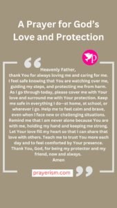 A Prayer for God’s Love and Protection