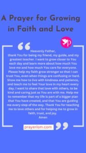 A Prayer for Growing in Faith and Love