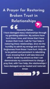 A Prayer for Restoring Broken Trust in Relationships