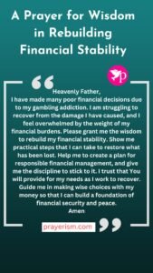 A Prayer for Wisdom in Rebuilding Financial Stability