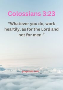 Work Heartily as for the Lord