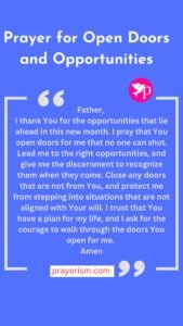 Prayer for Open Doors and Opportunities