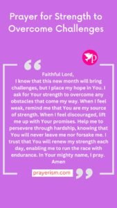 Prayer for Strength to Overcome Challenges