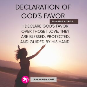 Declaration of God’s Favor