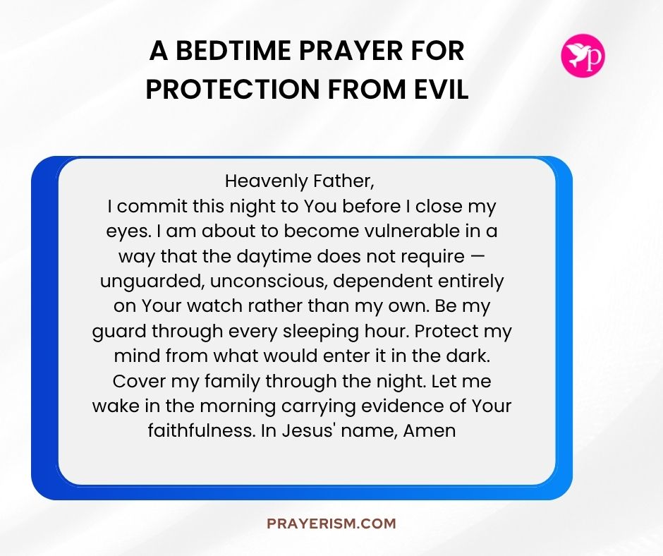 A Bedtime Prayer for Protection from Evil