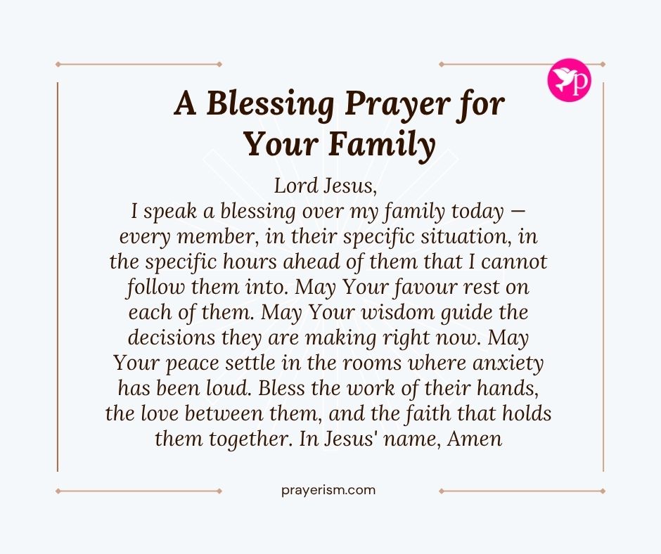 A Blessing Prayer for Your Family
