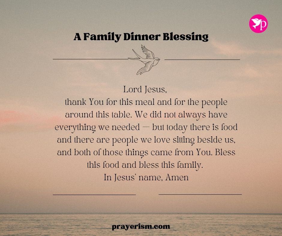 A Family Dinner Blessing