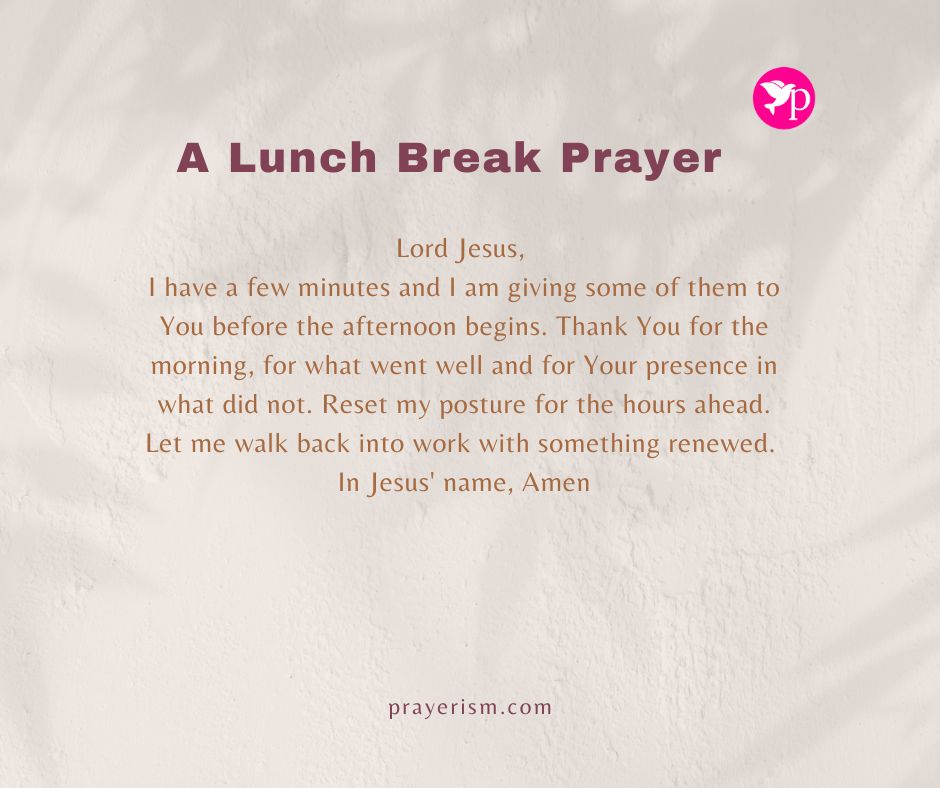 A Lunch Break Prayer