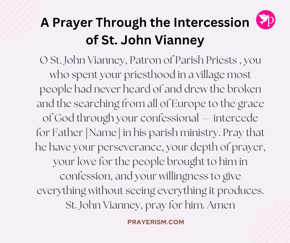 A Prayer Through the Intercession of St. John Vianney