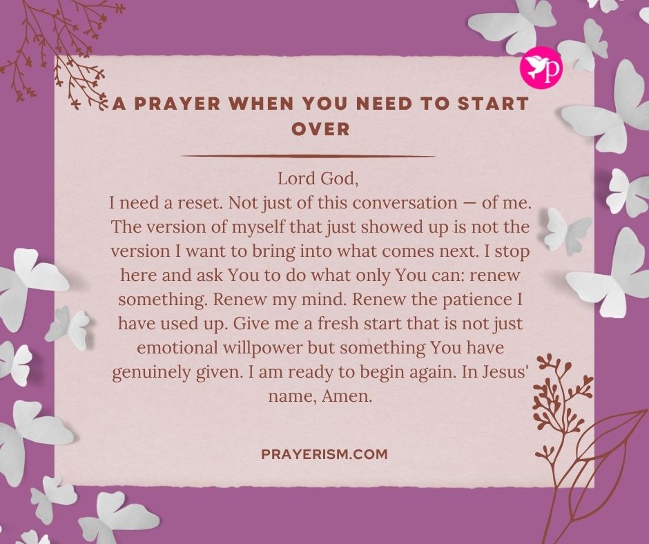 A Prayer When You Need to Start Over