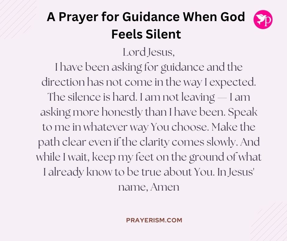 A Prayer for Guidance When God Feels Silent