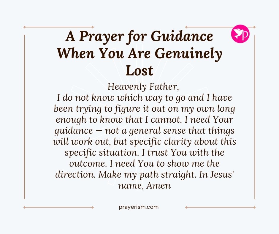 A Prayer for Guidance When You Are Genuinely Lost