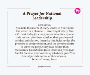 A Prayer for National Leadership