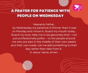 A Prayer for Patience With People on Wednesday
