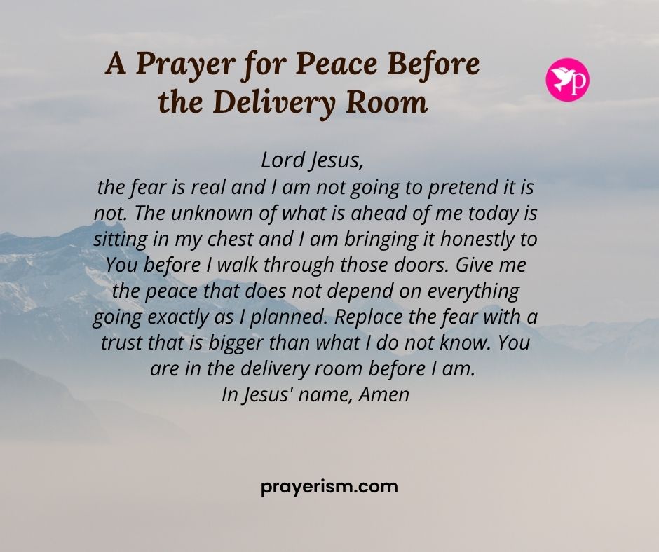 A Prayer for Peace Before the Delivery Room