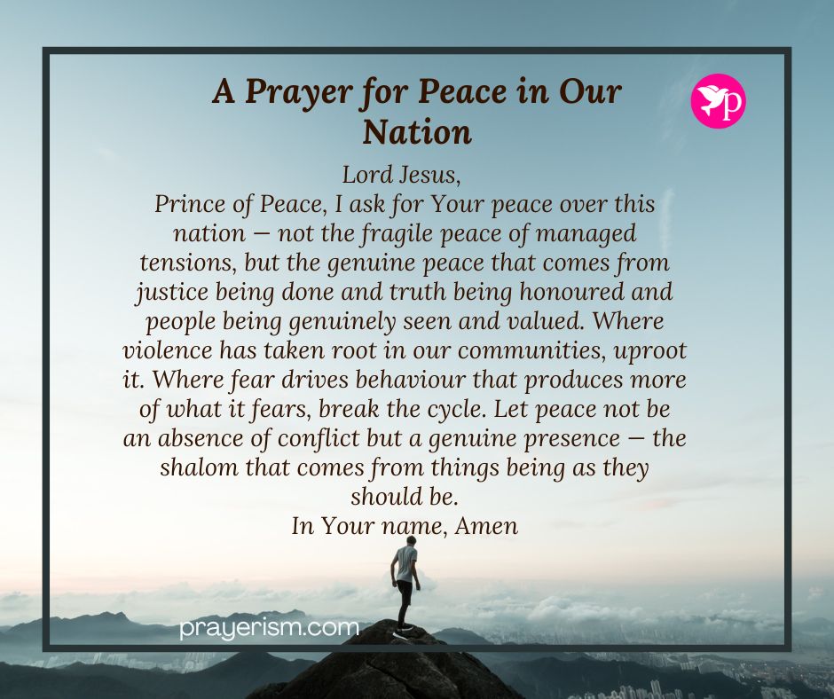 A Prayer for Peace in Our Nation