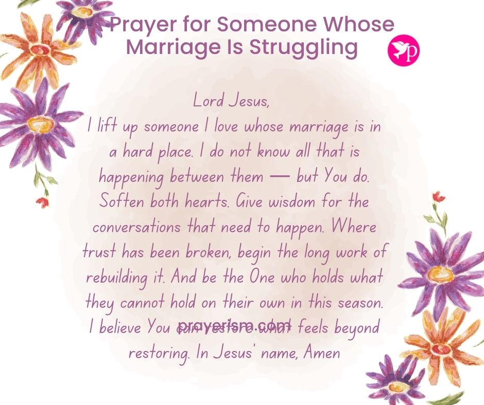 A Prayer for Someone Whose Marriage Is Struggling