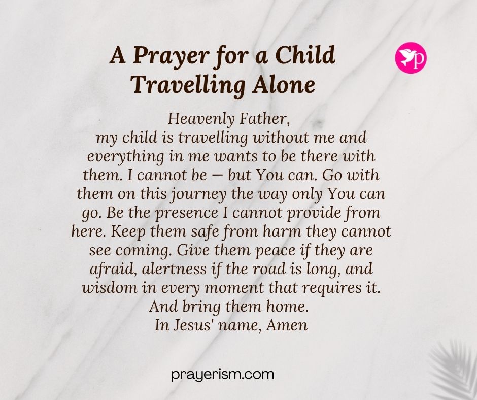 A Prayer for a Child Travelling Alone