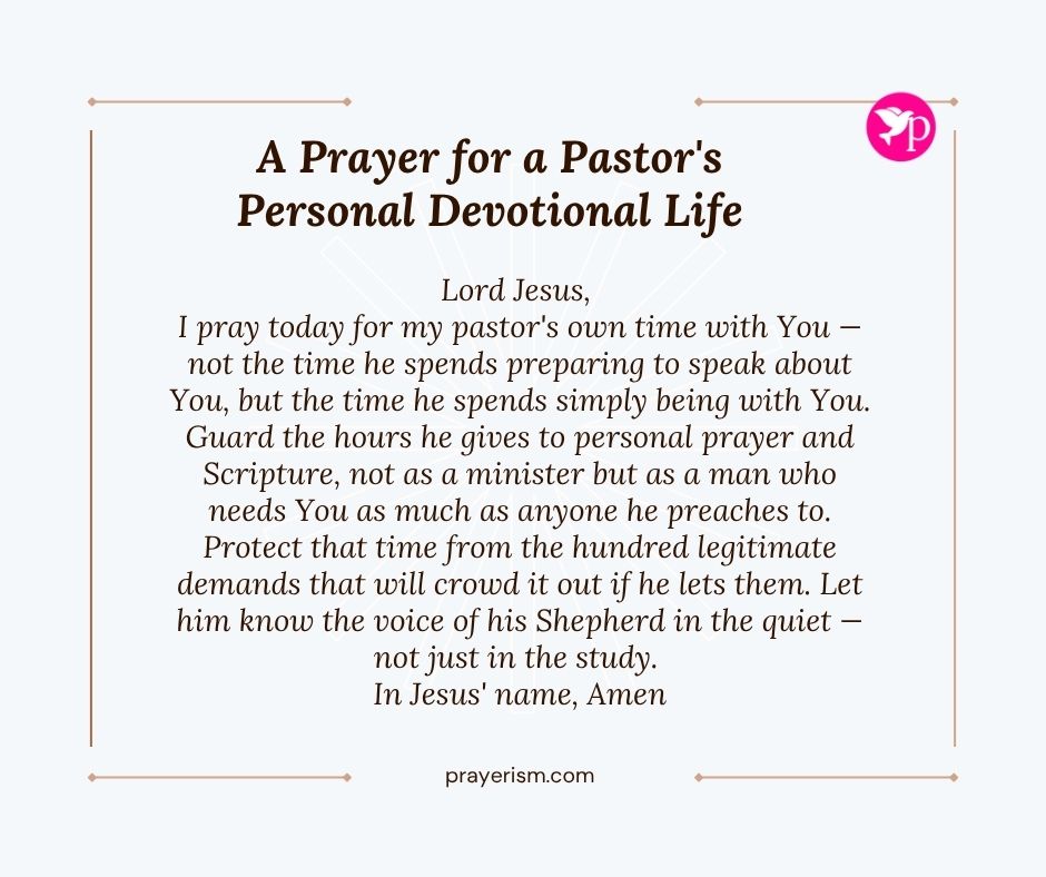 A Prayer for a Pastor's Personal Devotional Life