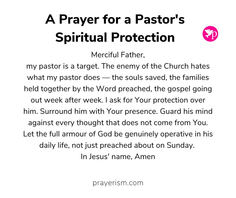 A Prayer for a Pastor's Spiritual Protection