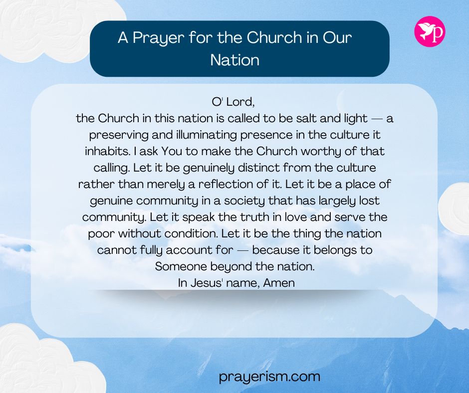 A Prayer for the Church in Our Nation