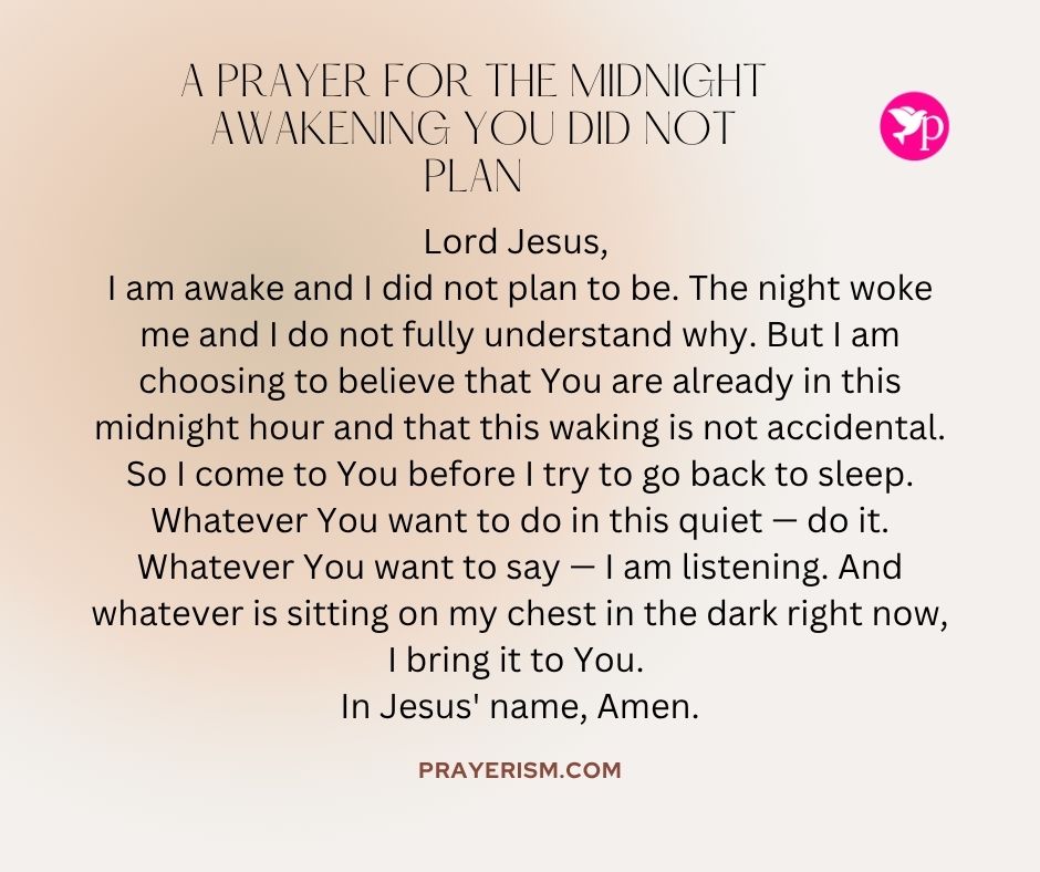 A Prayer for the Midnight Awakening You Did Not Plan