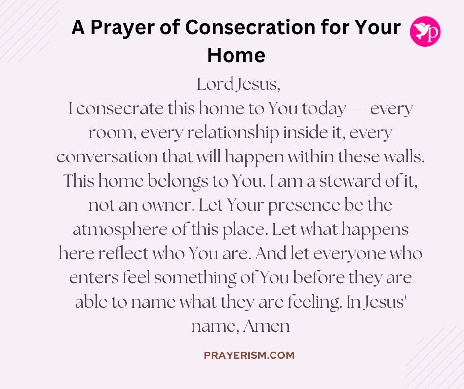 A Prayer of Consecration for Your Home