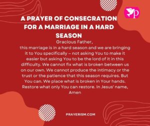A Prayer of Consecration for a Marriage in a Hard Season