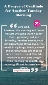 A Prayer of Gratitude for Another Tuesday Morning