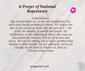 A Prayer of National Repentance