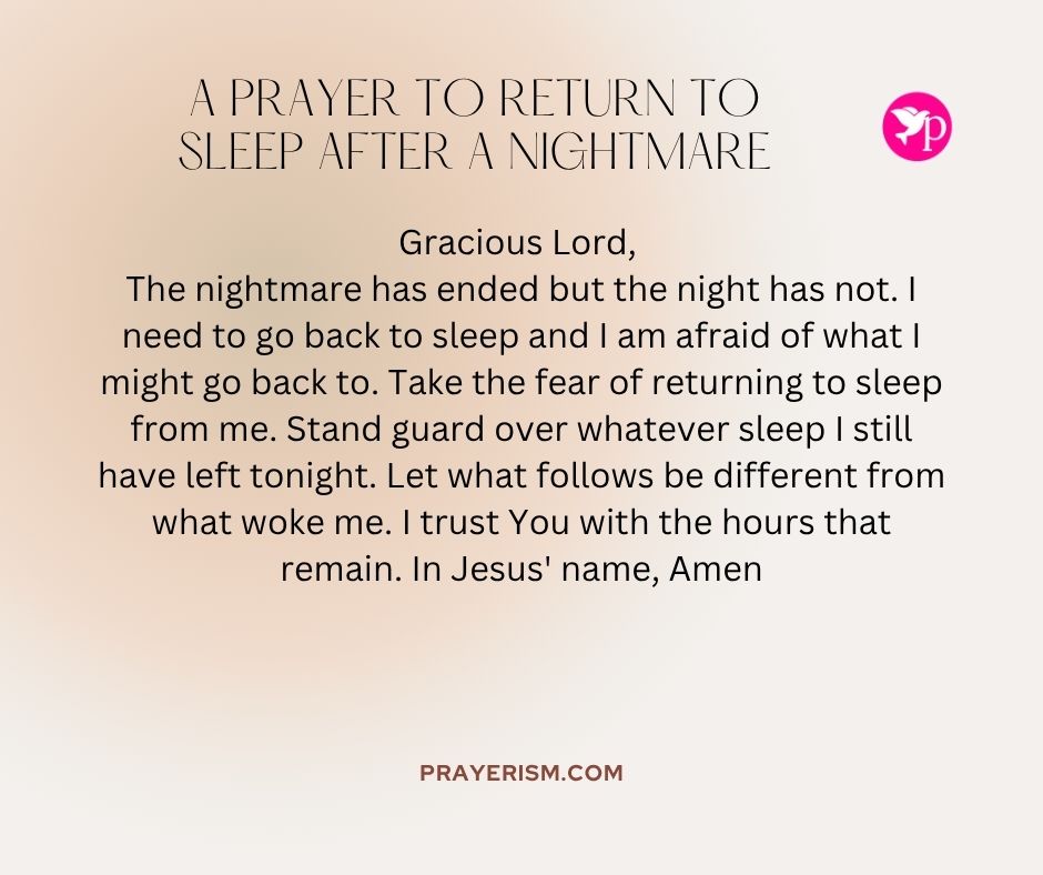 A Prayer to Return to Sleep After a Nightmare