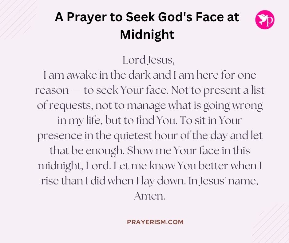 A Prayer to Seek God's Face at Midnight