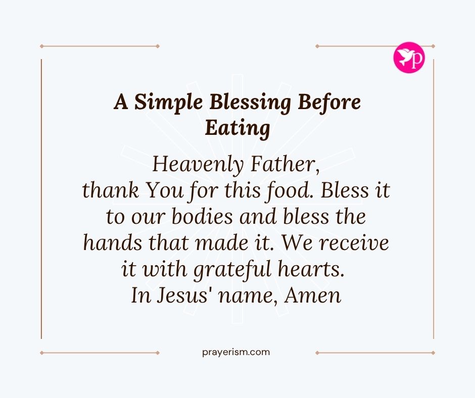 A Simple Blessing Before Eating