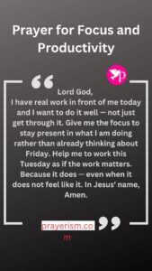 Prayer for Focus and Productivity