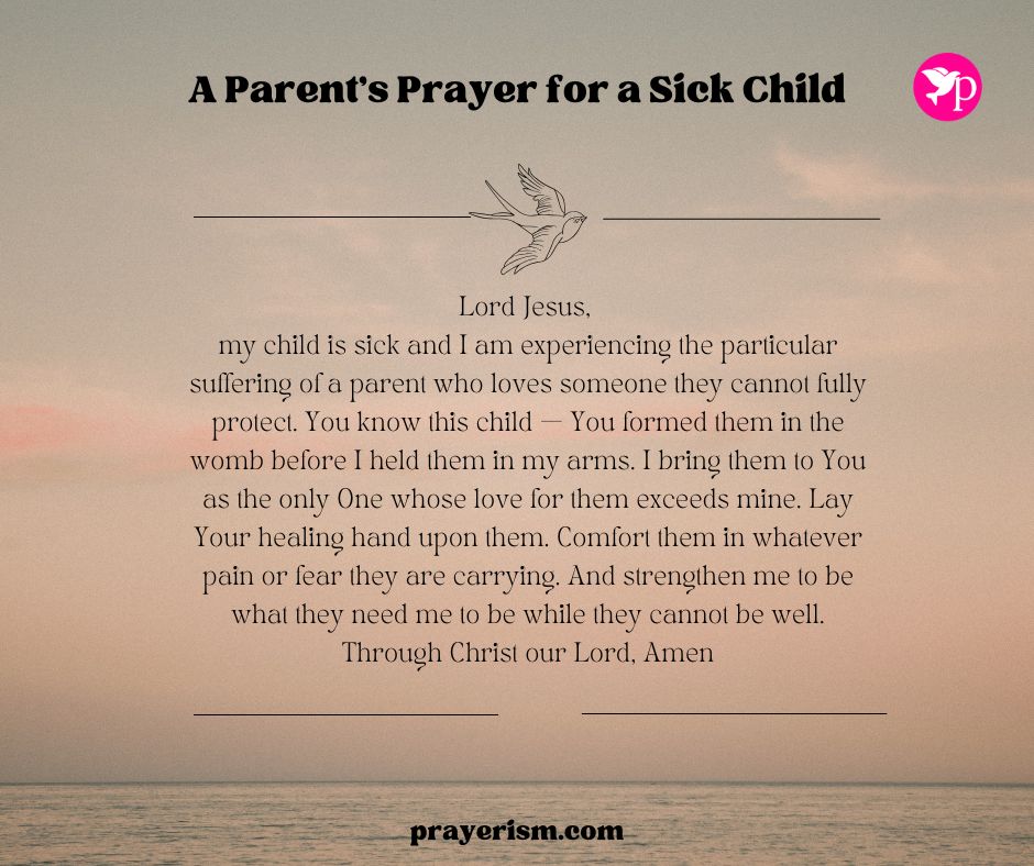 A Parent's Prayer for a Sick Child